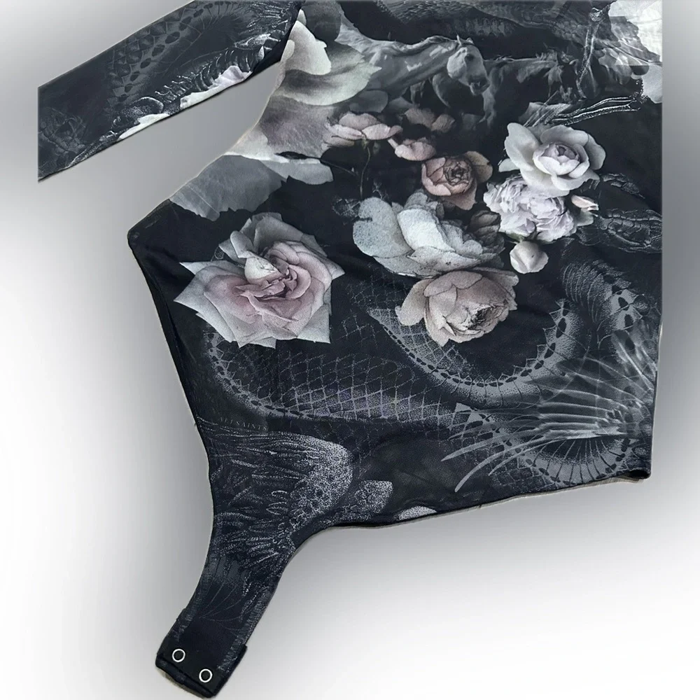 ALL SAINTS Elia Iris Micro-Mesh Bodysuit - Picture 7 of 16